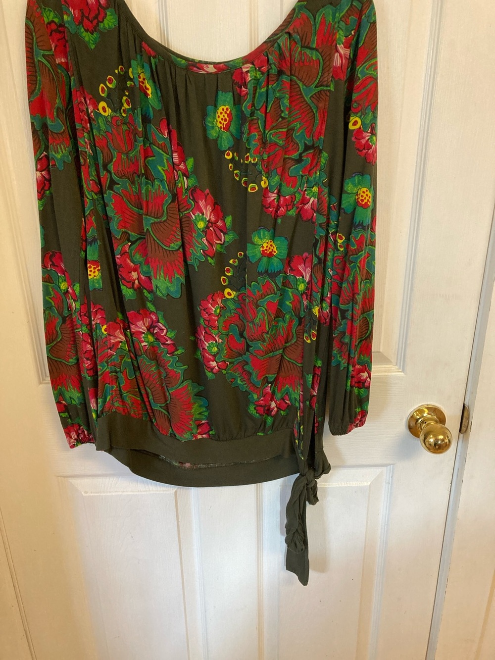 Desigual Olive Tunic “different is beautiful”with Pink & Green Floral Print - Picture 8 of 11